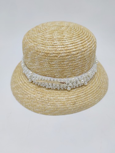 Black Ribbon Summer Hand Weaving Straw Sun Hat