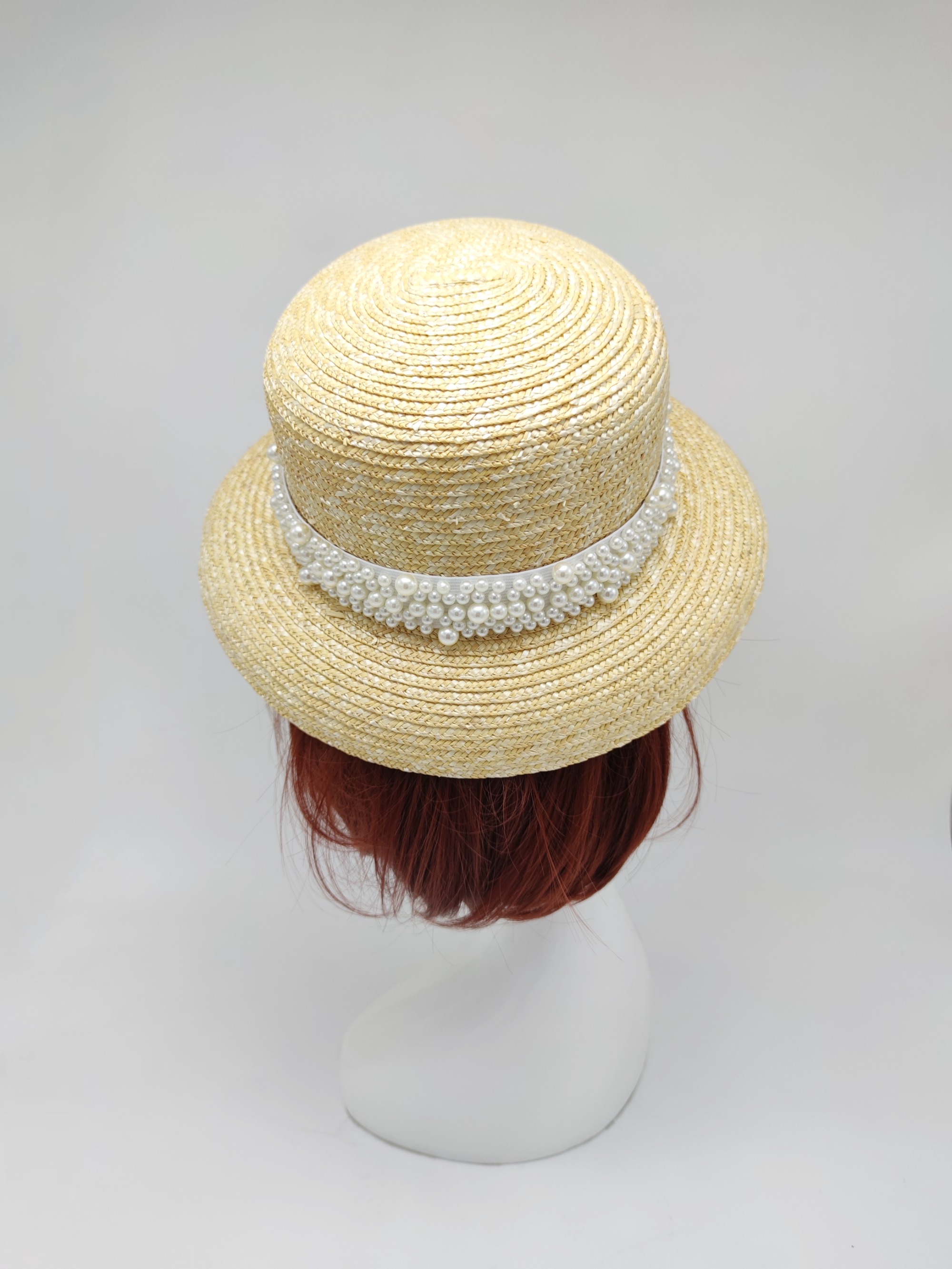 Black Ribbon Summer Hand Weaving Straw Sun Hat