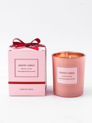 Ribbon Box Pink Scented Candle Set Aroma Home Fragrance Rose Lavender Green Tea