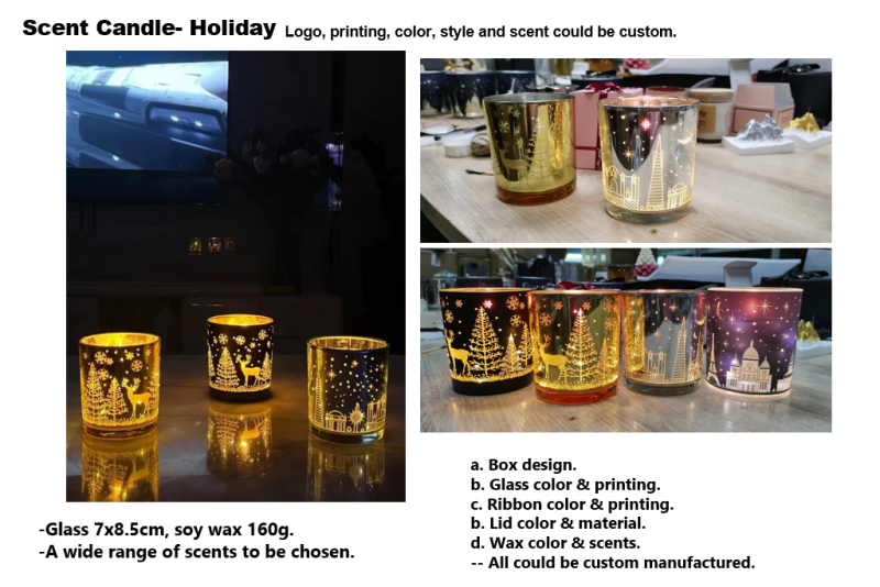 Vintage Home Fragrance Custom Pattern Embossing Glass Scented Candle