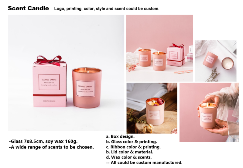 Vintage Home Fragrance Custom Pattern Embossing Glass Scented Candle