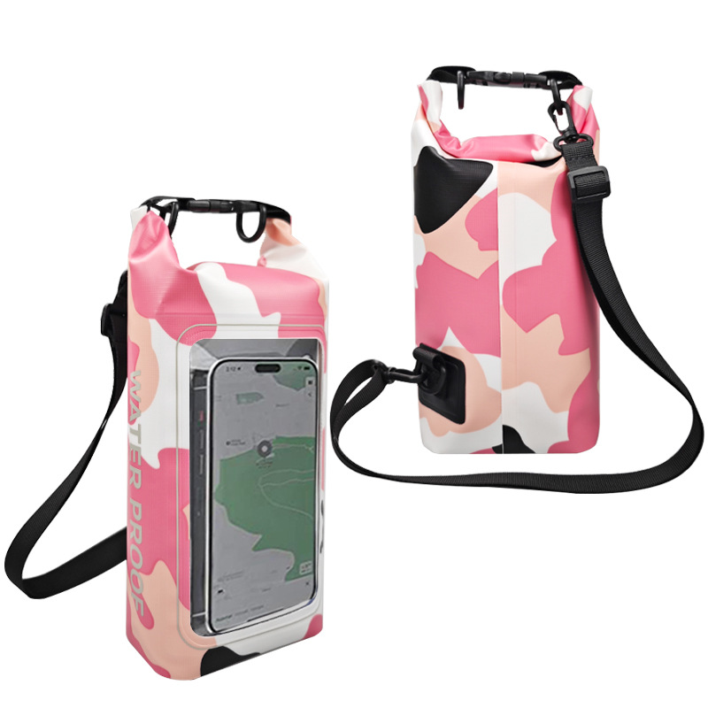 Quality PVC TPU Purple Waterproof Phone Bag Shoulder Beach Window Bag