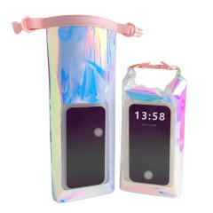 Quality PVC TPU Pink Waterproof Phone Bag Shoulder Beach Window Bag