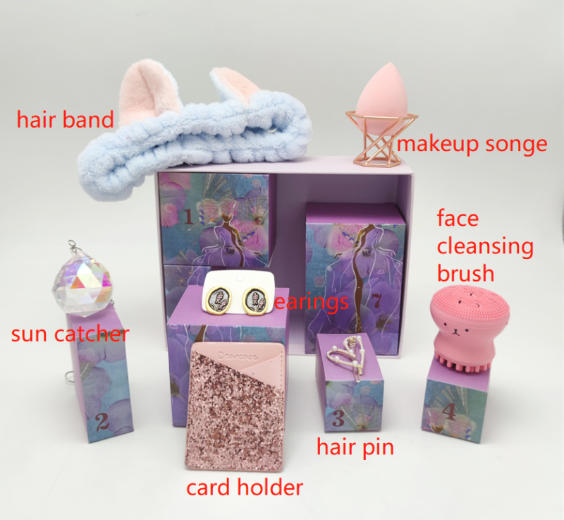 Chic Skin Care Gift Box with Makeup Sponge and Sun Catcher