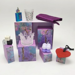 Sensual Red Heart Surprise Box with Mini Iridescent Flask