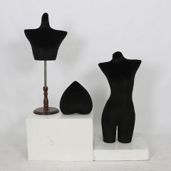 Foam Velvet Neck Accessories Mannequin for Shop Decoration
