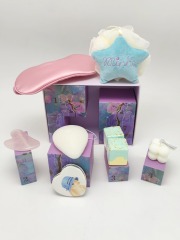 Luxury Relaxation Night Gift Set with Sleep Mask Candle and Jade Plate