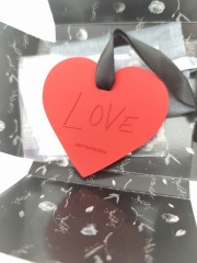 Red Rose Heart with Ribbon Hang Wardrobe Air Freshener Scented Fragrance