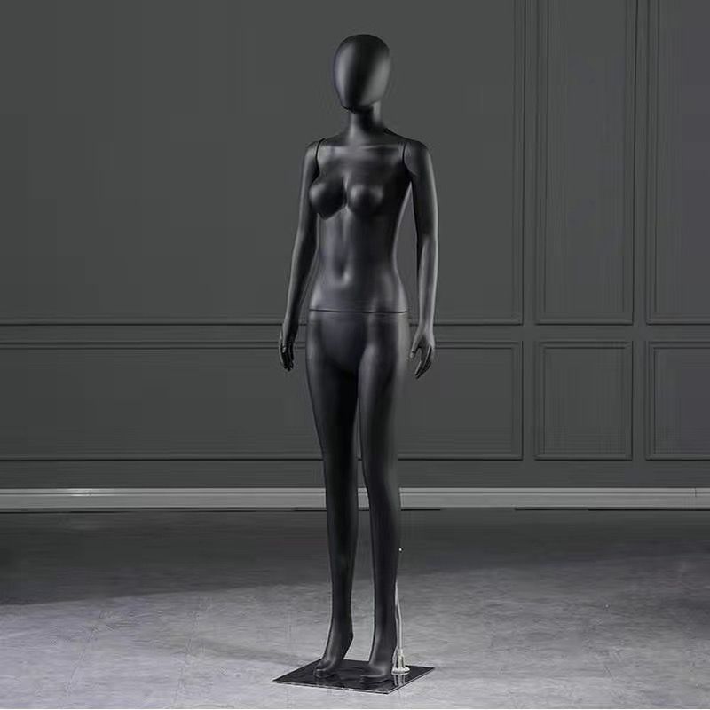 Elegant Matte Black Women Mannequin Set with Different Poses