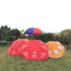 Windproof Custom Branded Patio Umbrella for Outdoor Dining
