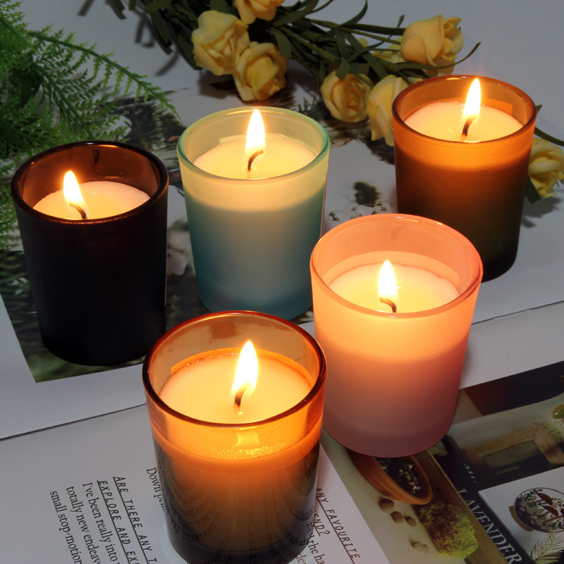 Romantic Rose Garden Soy Wax Scented Candle in Glass Cup