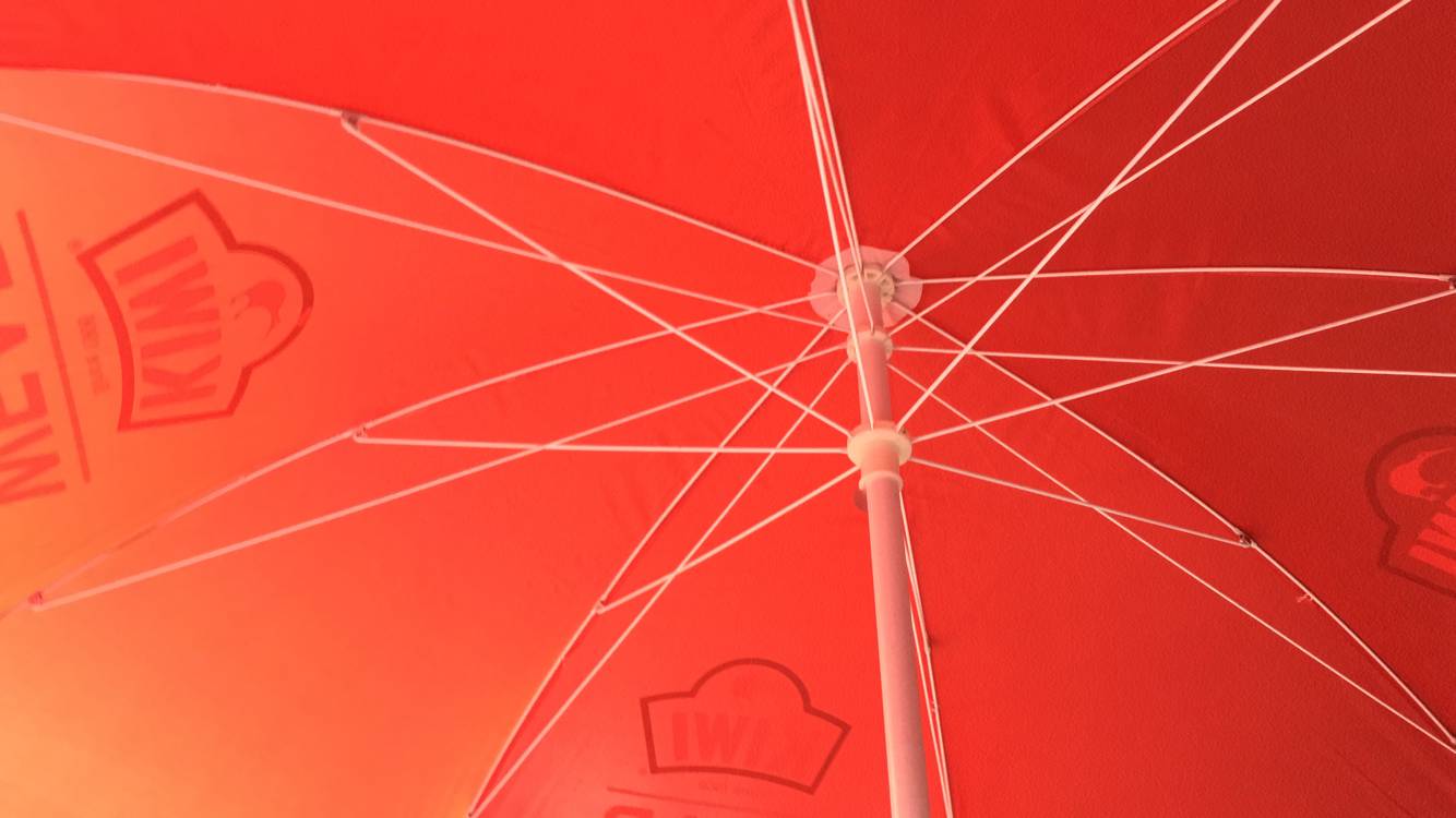 Personalized Garden Parasol with Custom Branding for Outdoor Dining Spaces