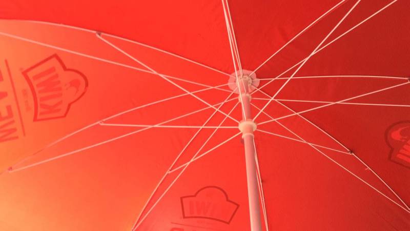 Personalized Garden Parasol with Custom Branding for Outdoor Dining Spaces