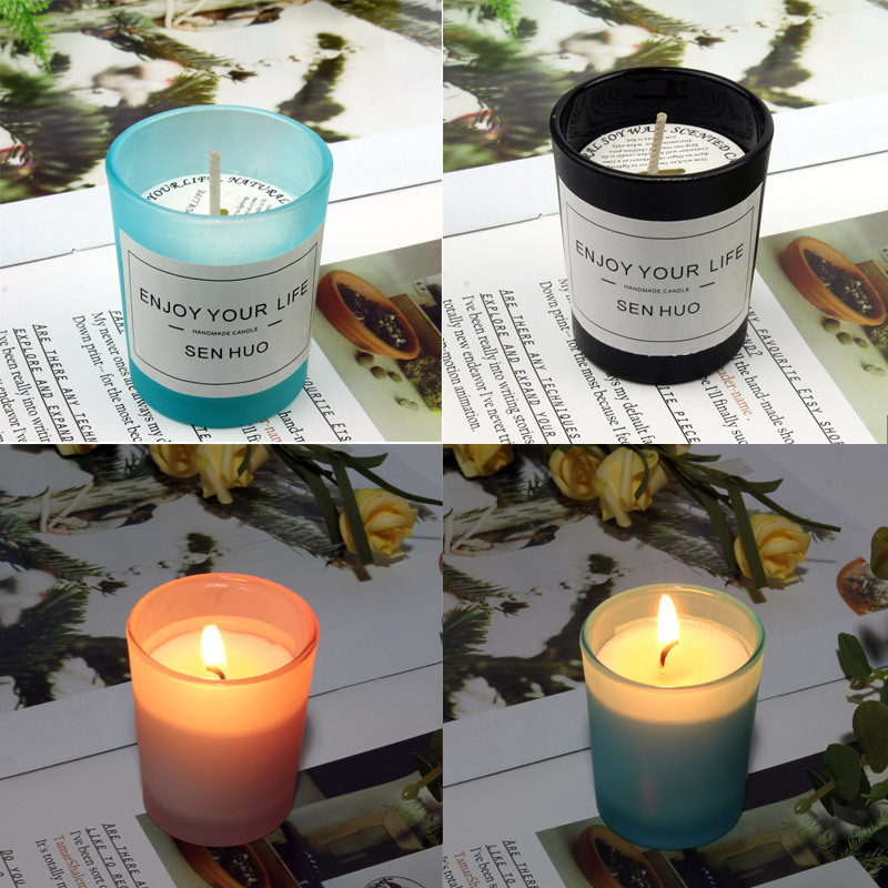 Romantic Rose Garden Soy Wax Scented Candle in Glass Cup