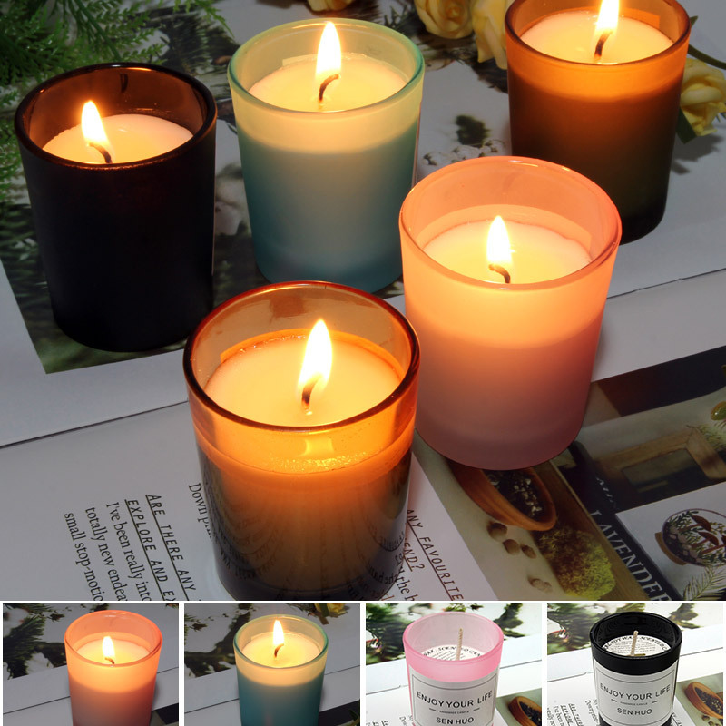 Romantic Rose Garden Soy Wax Scented Candle in Glass Cup