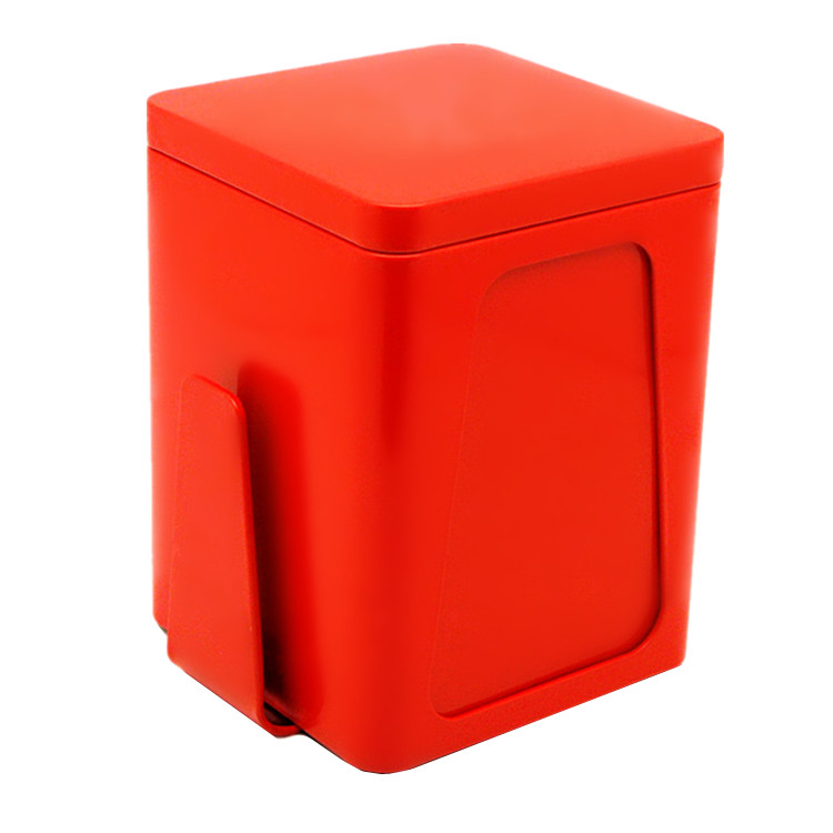 Elegant Square Tinplate Tissue Holder with Double Window Design and Menu Holder