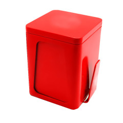 Elegant Square Tinplate Tissue Holder with Double Window Design and Menu Holder