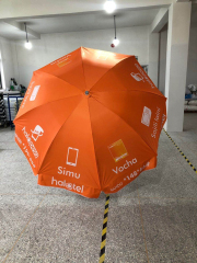 Windproof Custom Branded Patio Umbrella for Outdoor Dining