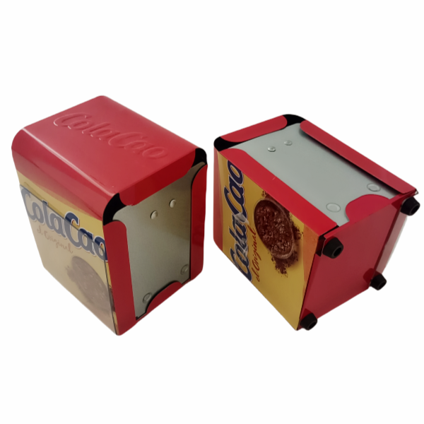 Colored Frame Tinplate Napkin Holder with Menu Holder