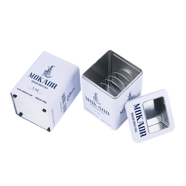 Promotional Tinplate Cafe Use Coffee Bag Tea Sugar Bag Holder with Divider