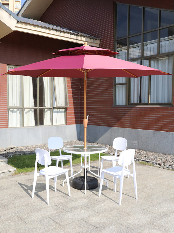 Wind Resistant Patio Canopy: Custom Branding Parasol for Coffee Shops