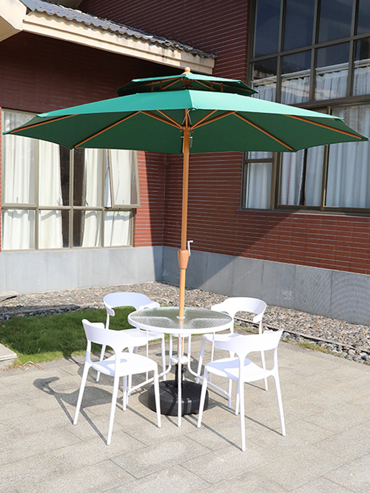 Wind Resistant Patio Canopy: Custom Branding Parasol for Coffee Shops