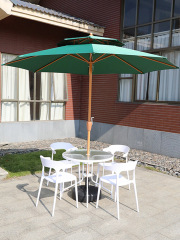 Wind Resistant Patio Canopy: Custom Branding Parasol for Coffee Shops