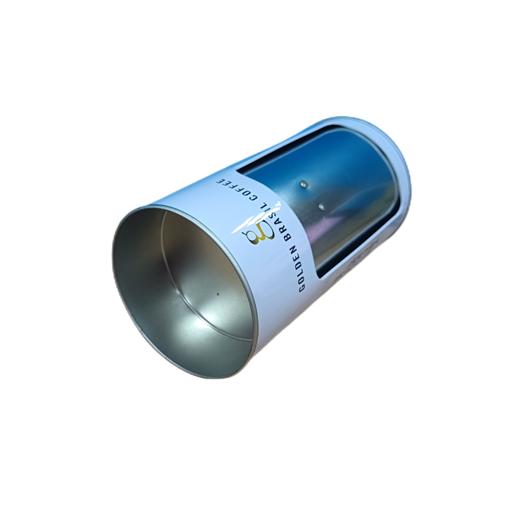 Unique Round Cola Tin Shape Tissue Holder with Spring Press Feature