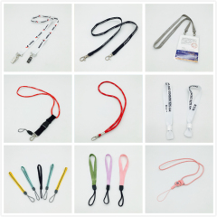 Red Round Jacquard Weave Branding Logos Embroidery Neck Rope Lanyards