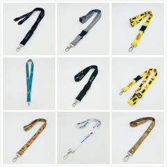 Red Round Jacquard Weave Branding Logos Embroidery Neck Rope Lanyards