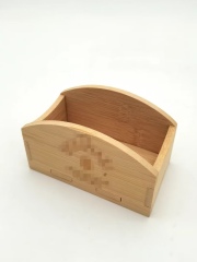Natural Wood Bamboo Custom Laser Logo Coffee Tea Bag Sugar Bag Holder
