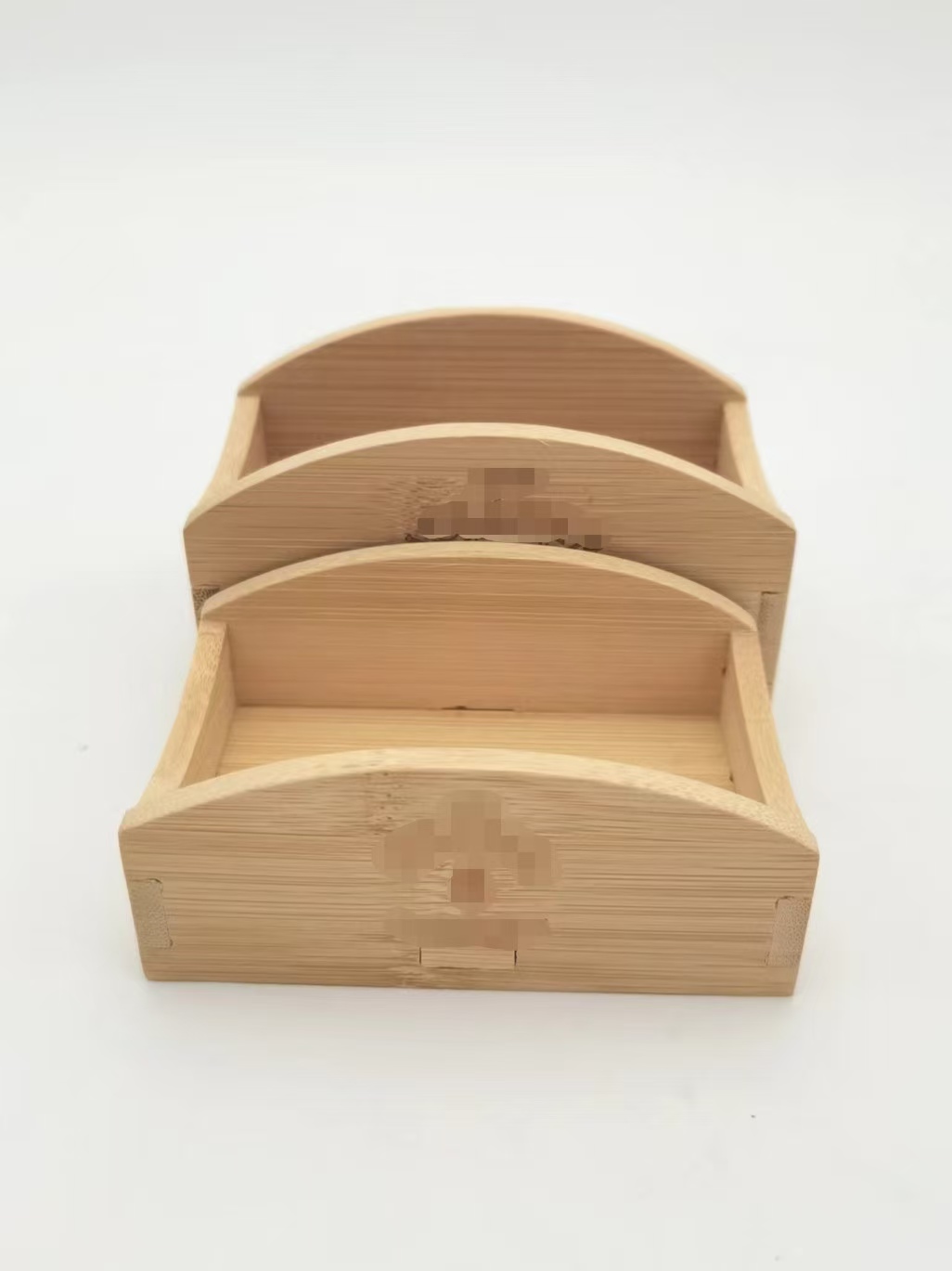 Natural Wood Bamboo Custom Laser Logo Coffee Tea Bag Sugar Bag Holder