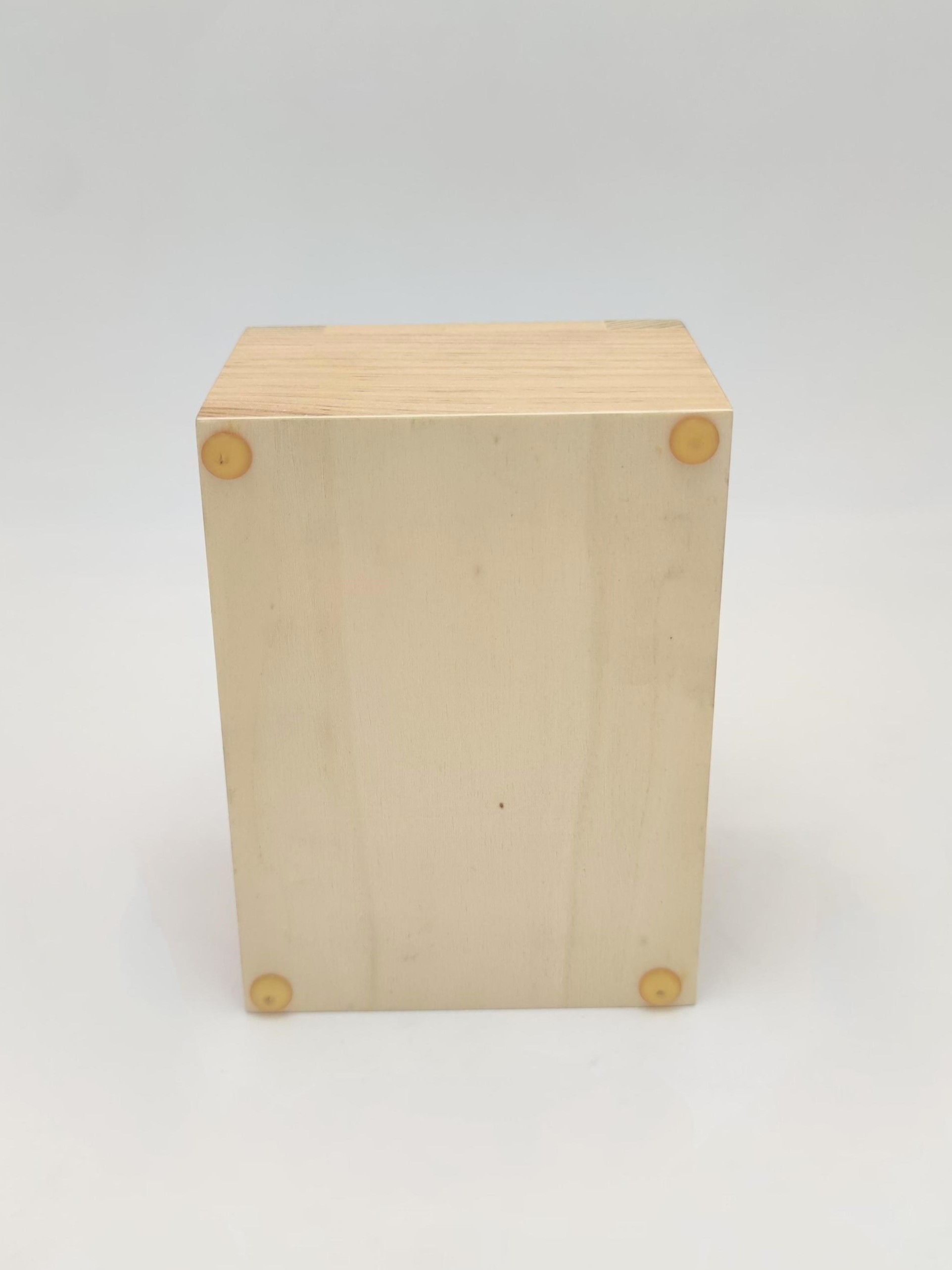 Custom Laser Logo Natural Color Pine Wood Table Napkin Ring Tissue Box