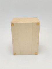 Custom Laser Logo Natural Color Pine Wood Table Napkin Ring Tissue Box