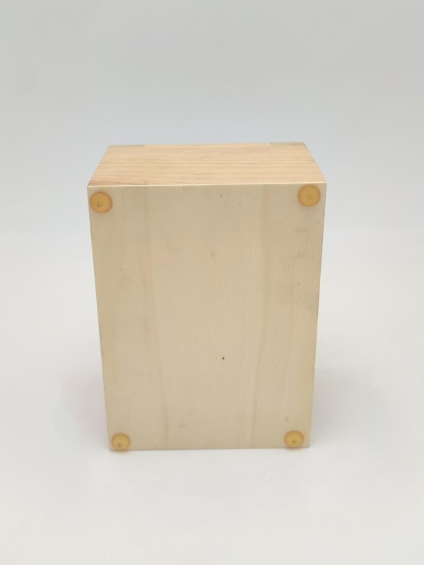 Custom Laser Logo Natural Color Pine Wood Table Napkin Ring Tissue Box