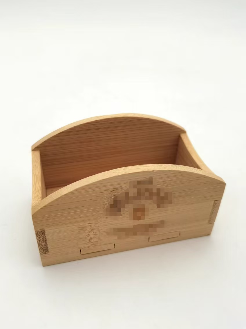 Natural Wood Bamboo Custom Laser Logo Coffee Tea Bag Sugar Bag Holder