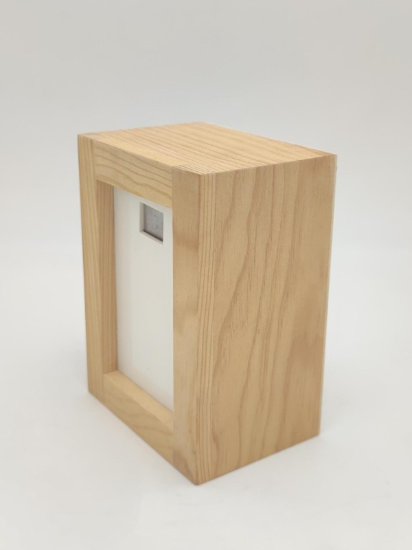 Custom Laser Logo Natural Color Pine Wood Table Napkin Ring Tissue Box