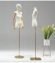 High Quality Fashion Thin Female Mannequin Dress Form with Linen Fabric Covered