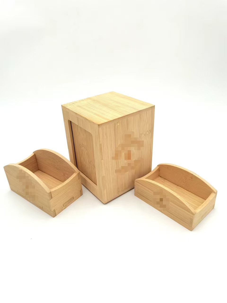 Natural Wood Bamboo Custom Laser Logo Coffee Tea Bag Sugar Bag Holder