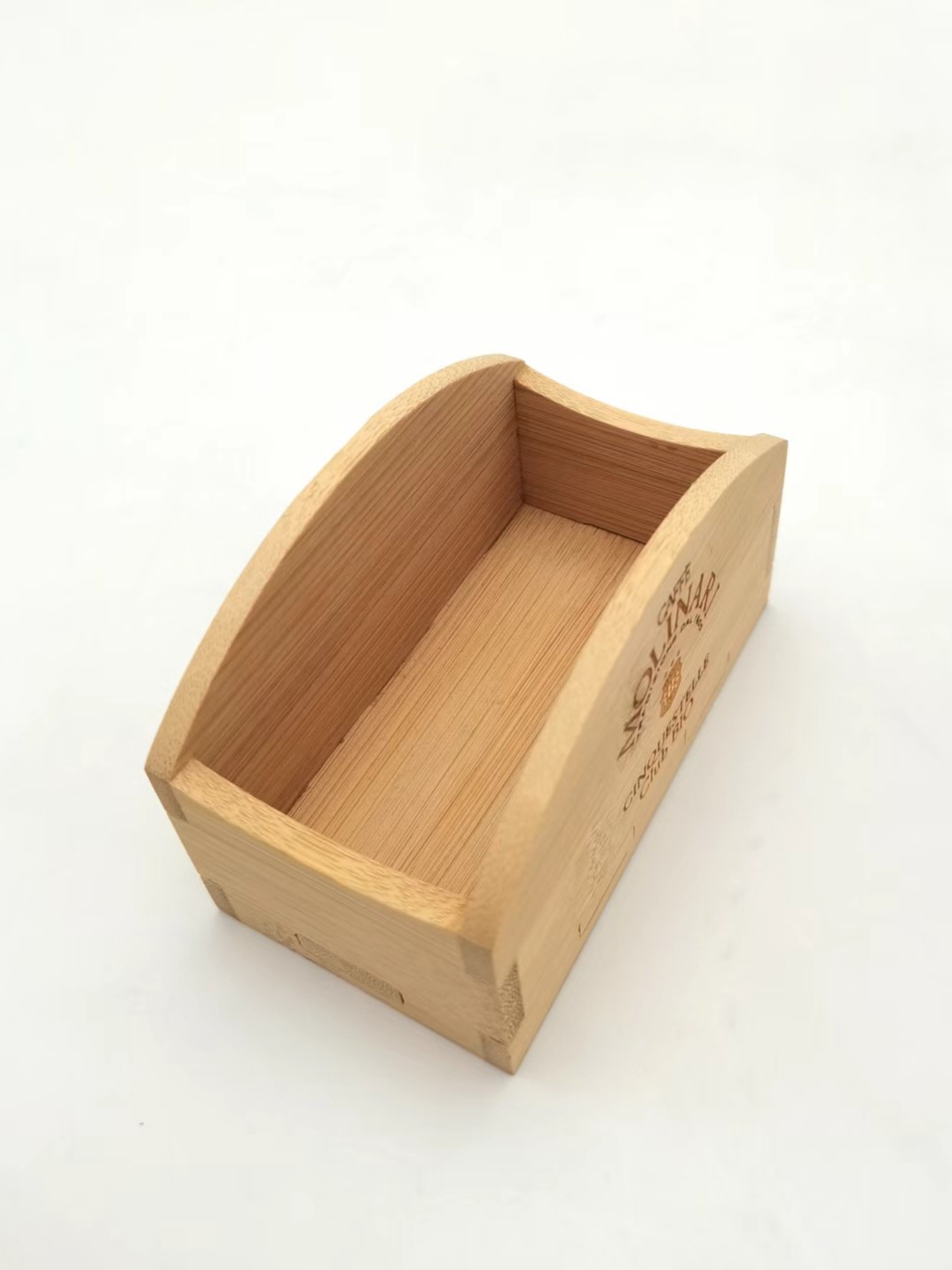 Natural Wood Bamboo Custom Laser Logo Coffee Tea Bag Sugar Bag Holder
