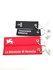 Promotional Custom Logo Brand Embroidery Fabric Badge Patch Keychain Keyring
