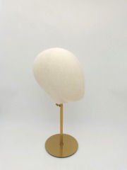 Merchandising Grade Natural Color Lining Cloth Covered Head Mannequin Head