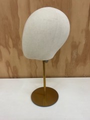 Merchandising Grade Natural Color Lining Cloth Covered Head Mannequin Head