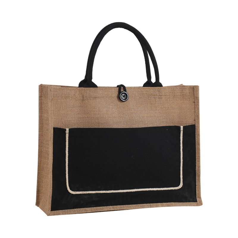 Custom Promotional Branded Eco-Friendly Natural Jute Bag Shopping Bag