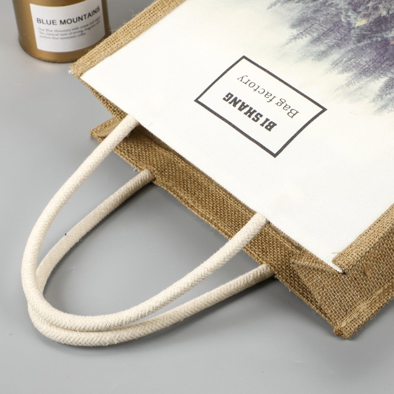 Custom Promotional Eco-Friendly Natural T/C Canvas Shopping Bag Jute Bag