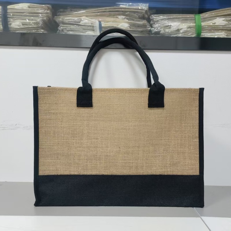 Custom Promotional Branded Eco-Friendly Natural Jute Bag Shopping Bag