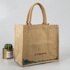 Custom Printing Branded Eco-Friendly Natural Jute Bag Shopping Bag