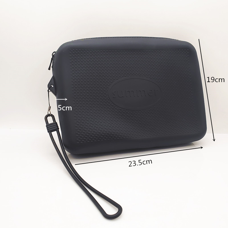 Custom Branding Pattern Waterproof Zipper Silicone Beach Bag