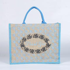 Branded Nice Printing Promotional Eco-Friendly Natural Women Shopping Bag Jute Bag