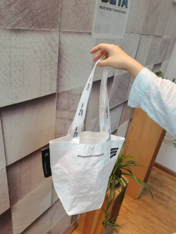Small Fashion Reusable Waterproof Transparent PP Woven Women Shopping Bag